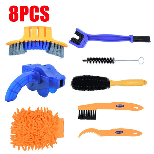 Bike Chain Cleaning Kit – Portable Scrubber & Brush Set for Road, Mountain & Motorcycles